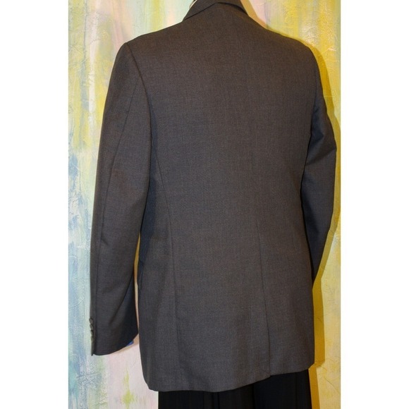NEW 42 Charcoal Gray SUIT Jacket & 38x30 Pants 1/2 lining Silk Tie LIGHT WOOL - Picture 5 of 16